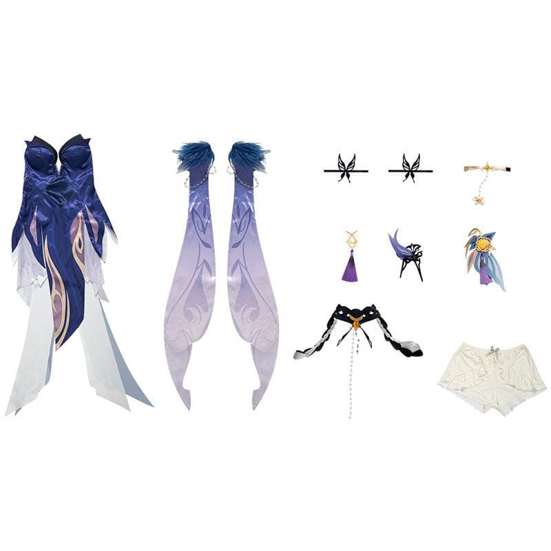 game genshin impact ningguang orchids evening gown cosplay costumes