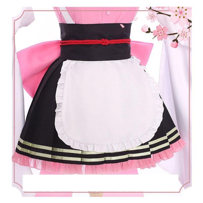 anime demon slayer kimetsu no yaiba kanroji mitsuri kimono maid outfit cosplay costumes