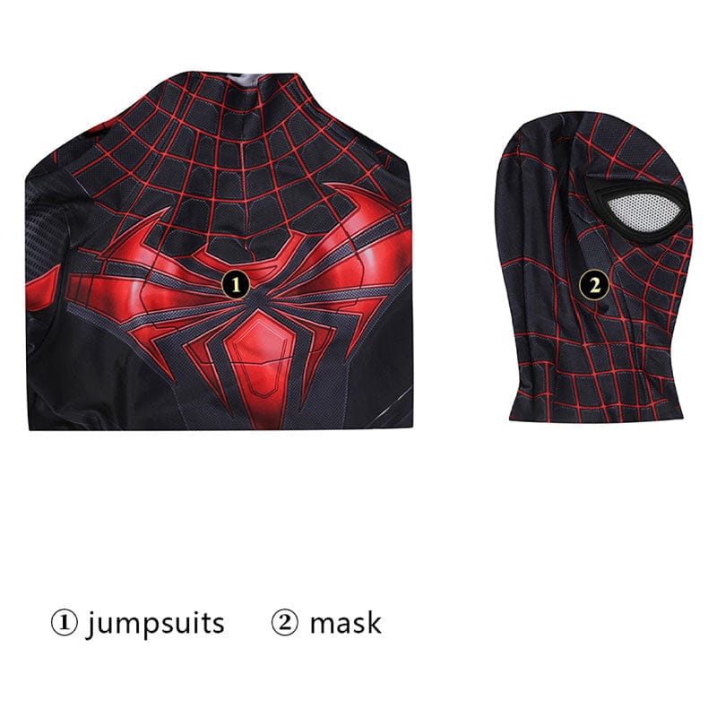 ps5 spider man miles morales advanced tech suit jumpsuit cosplay costumes