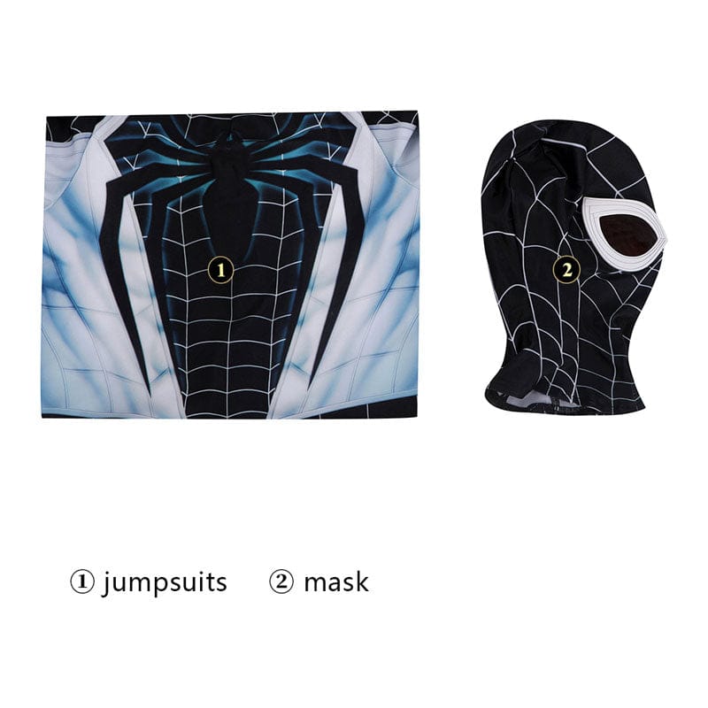 spider man negative suit jumpsuit child cosplay costumes