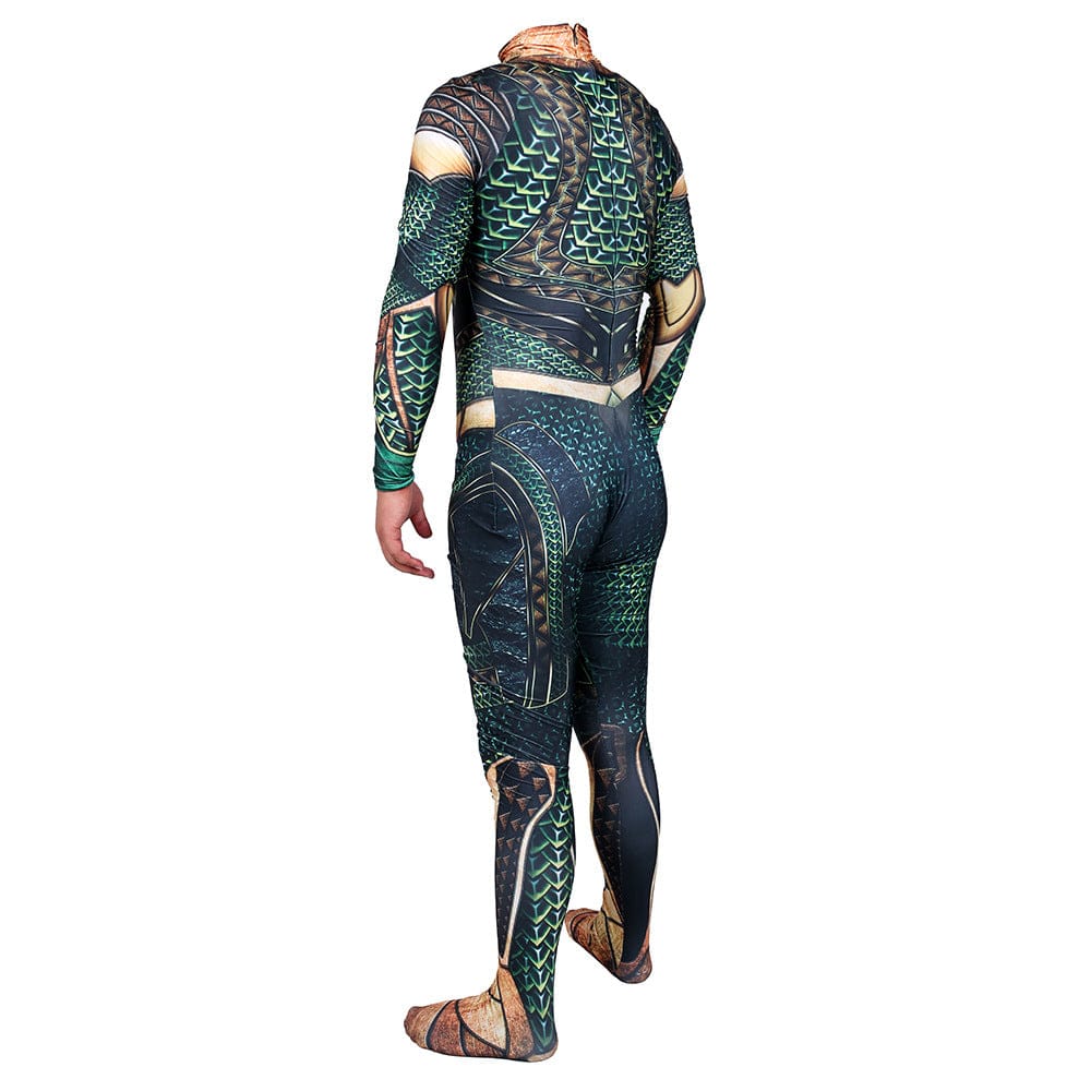 Aquaman Arthur Curry Jumpsuits Cosplay Costume Adult Halloween Bodysuit