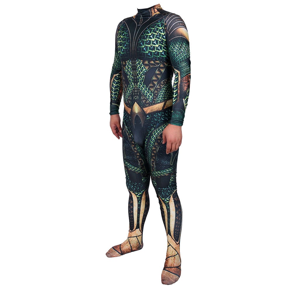 Aquaman Arthur Curry Jumpsuits Cosplay Costume Adult Halloween Bodysuit