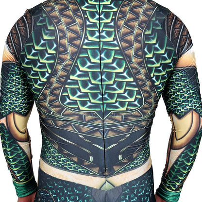 Aquaman Arthur Curry Jumpsuits Cosplay Costume Adult Halloween Bodysuit