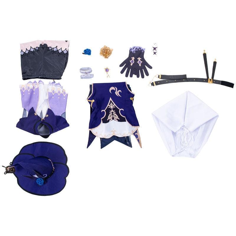 game genshin impact lisa minci fullset cosplay costumes