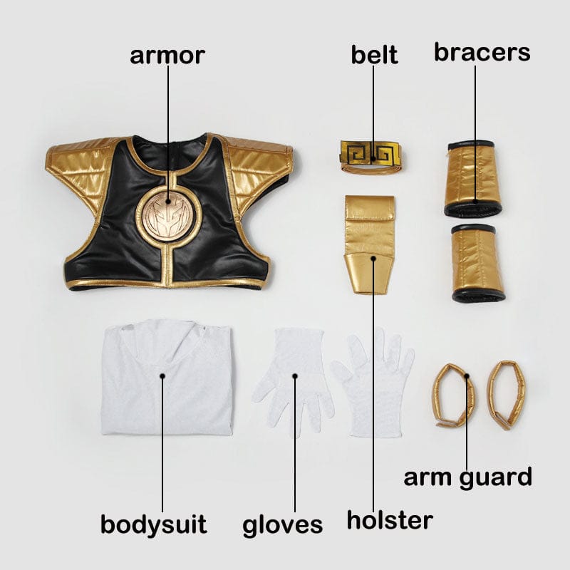 mighty morphin power rangers tommy oliver white ranger cosplay costumes