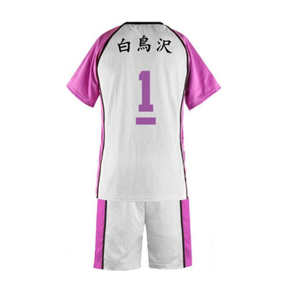 anime haikyuu shiratorizawa academy ushijima wakatoshi t shirt uniform cosplay costume