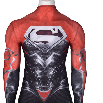 Injustice Godfall Superman Jumpsuits Costume Adult Halloween Bodysuit