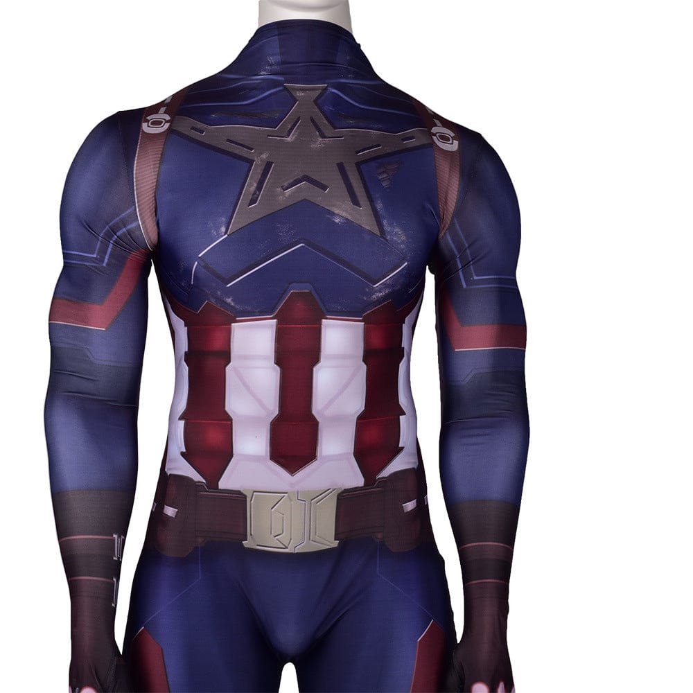 Infinity War Captain America Jumpsuits Costume Adult Halloween Bodysuit