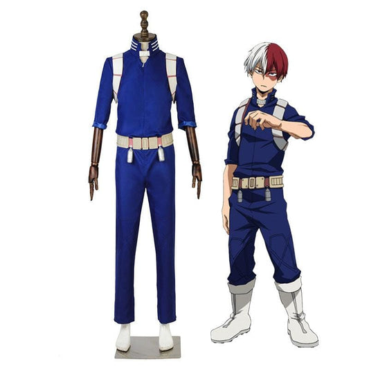 anime my hero academia shoto todoroki combat outfit cosplay costume