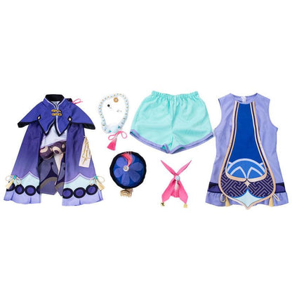 game genshin impact qiqi fullset cosplay costumes