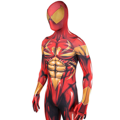 Golden Iron Spider-man Cosplay Costume Jumpsuit Adult Bodysuit