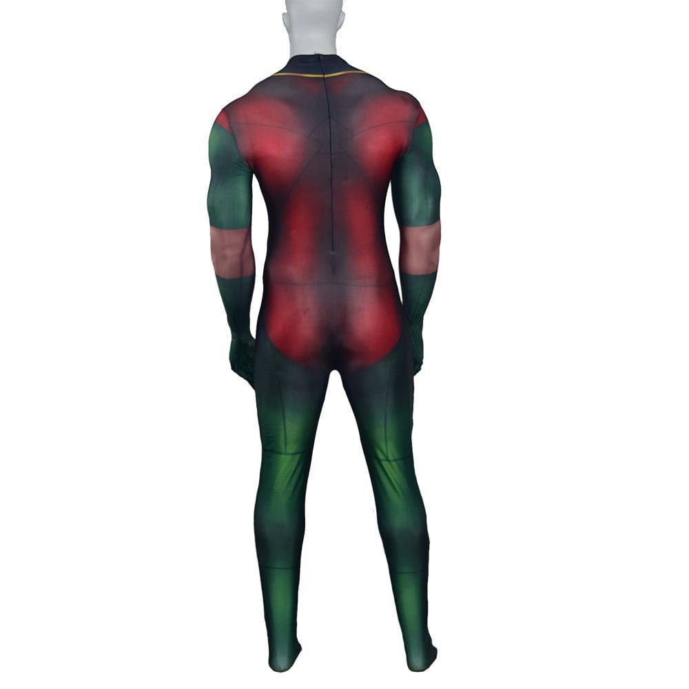 Batman Justice League vs Teen Titans Robin Jumpsuits Costume Adult Bodysuit