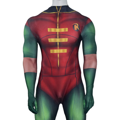 Batman Justice League vs Teen Titans Robin Jumpsuits Costume Adult Bodysuit