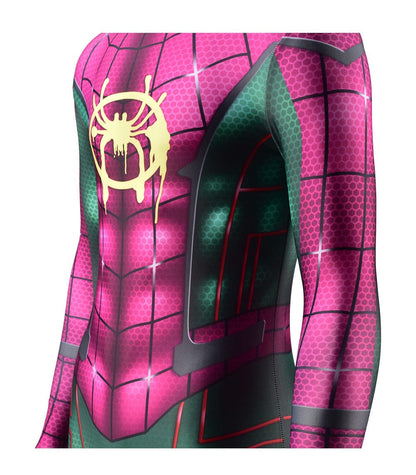 Joker Miles Morales Spider-man Jumpsuit Halloween Adult Bodysuit