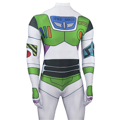 Buzz Lightyear Cosplay Costume Jumpsuit Halloween Adult Bodysuit