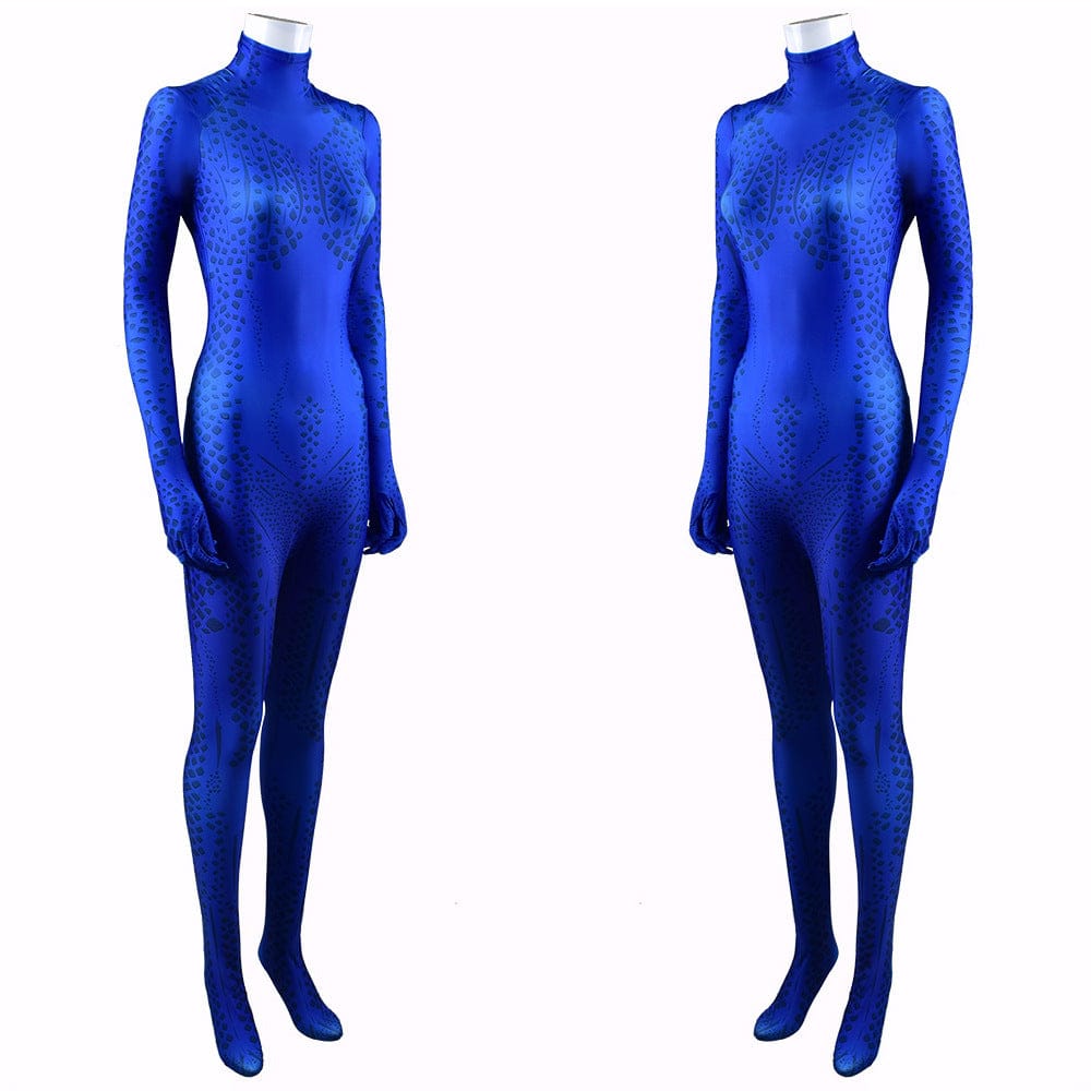 X-men Mystique Cosplay Costume Jumpsuit Halloween Adult Bodysuit