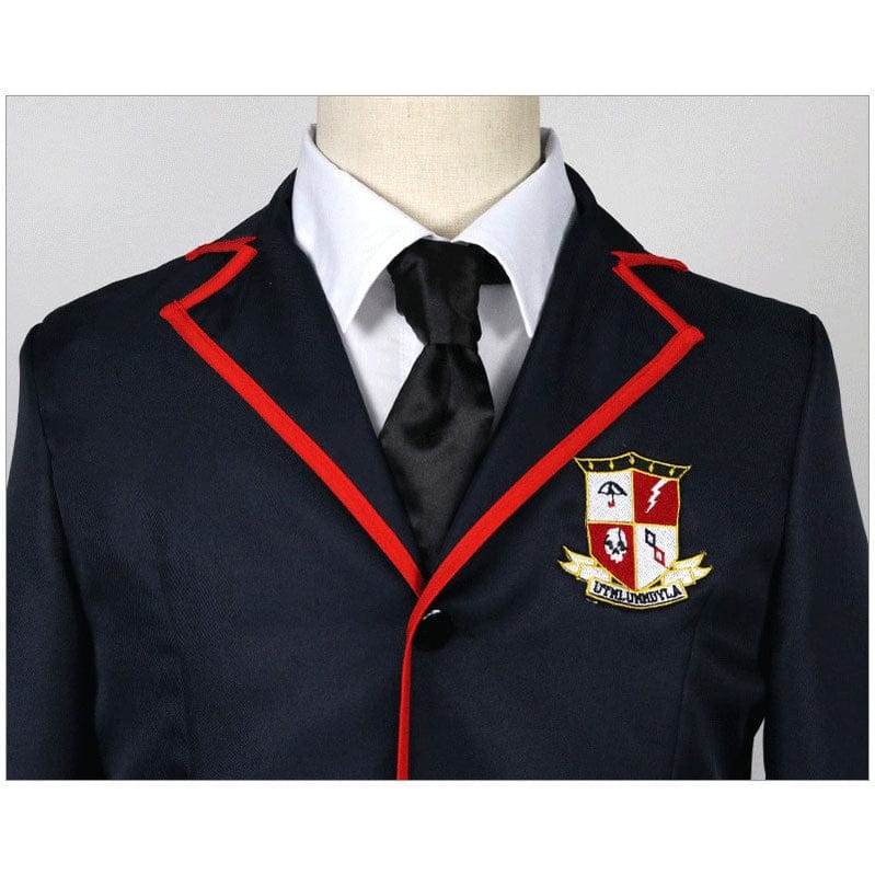 tv the umbrella academy male jk school uniform cosplay costumes