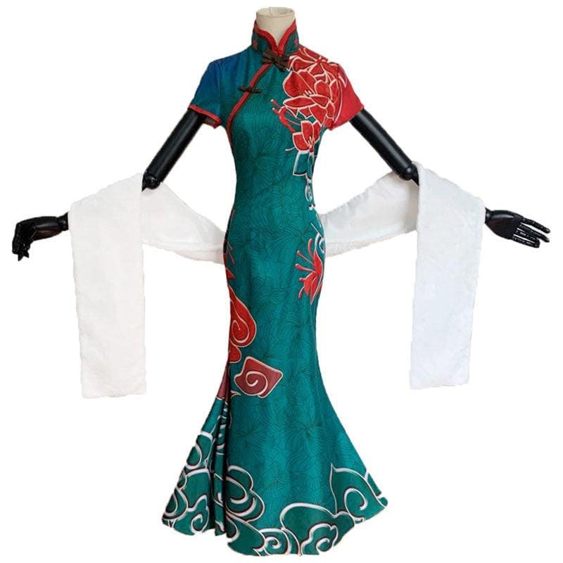 game identity v crimson michiko thirteen niang green cheongsam dress halloween cosplay costumes