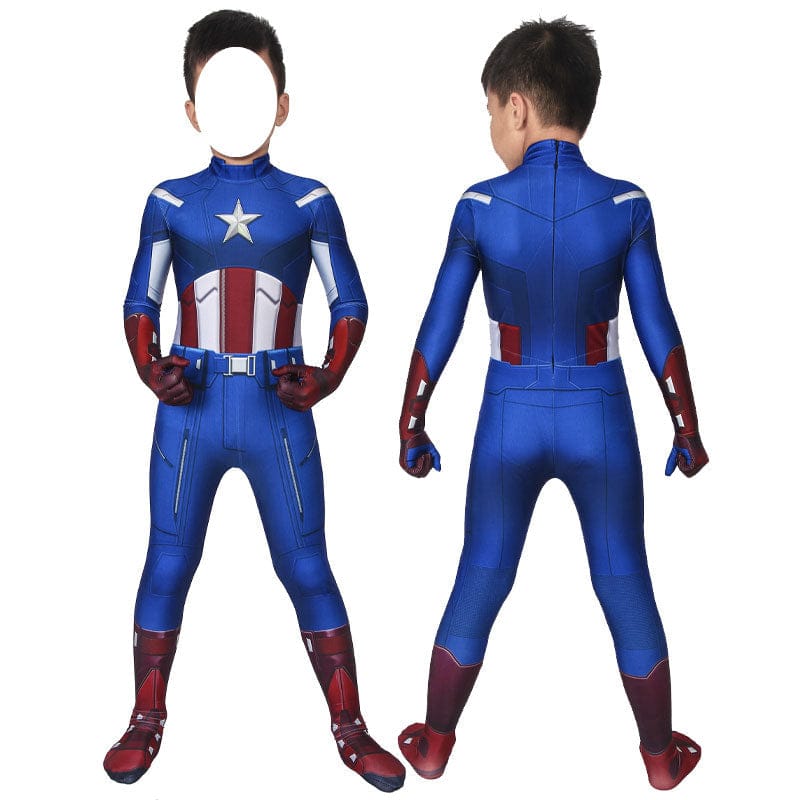 captain america the first avenger captain america kids jumpsuit cosplay costumes