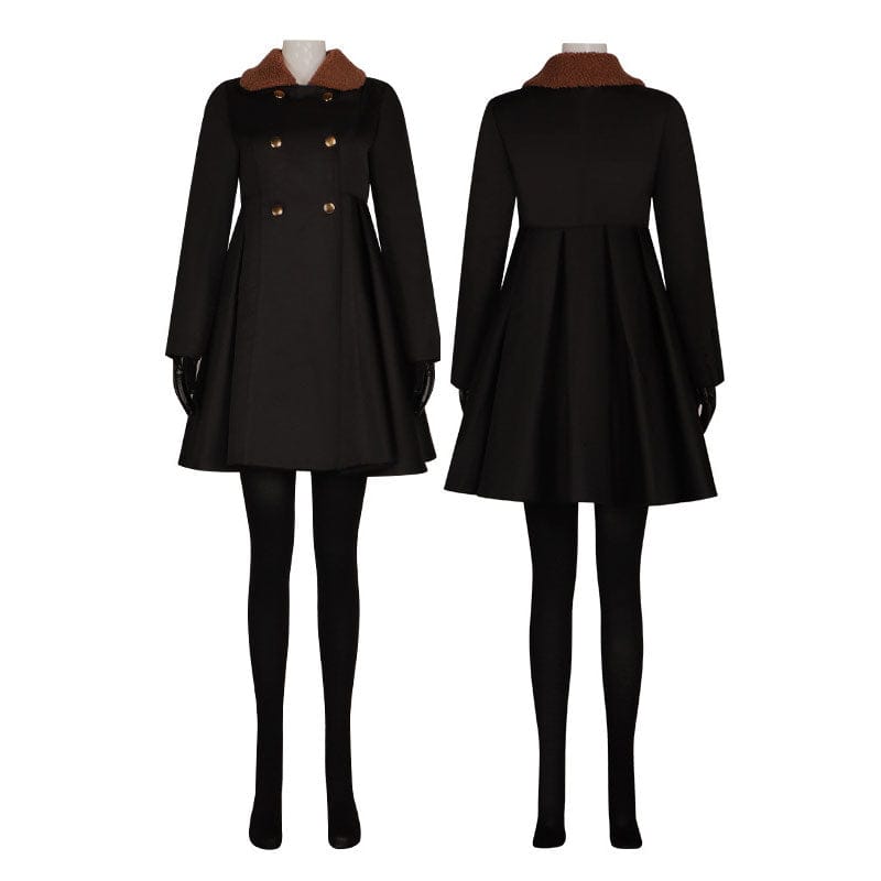 m3gan ai doll megan black coat cosplay costumes