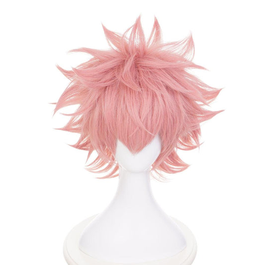 anime my hero academia ashido mina pink short cosplay wig qx18