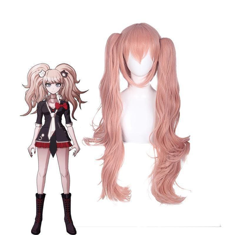 anime danganronpa trigger happy havoc junko enoshima ponytail cosplay wigs