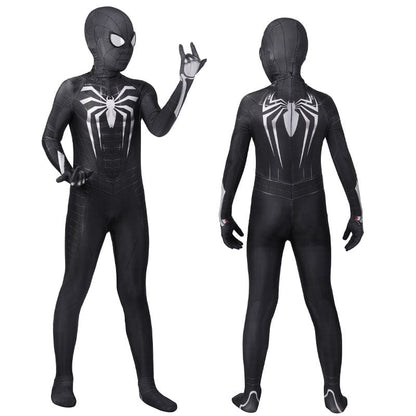 spider man ps5 miles morales symbiote black suit kids cosplay costumes