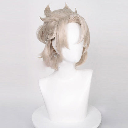 anime genshin impact albedo golden short cosplay wig mm29