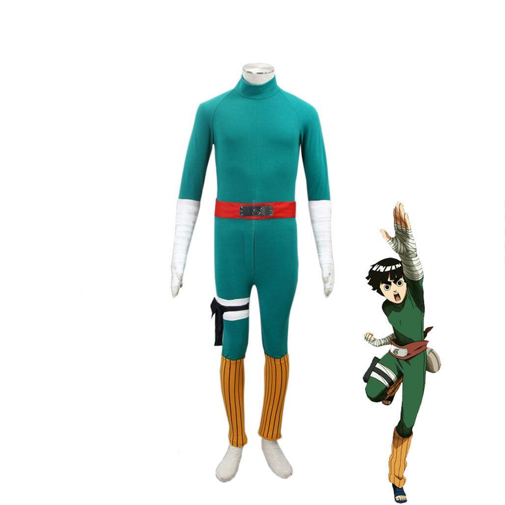 anime naruto rock lee ninja set cosplay costume halloween