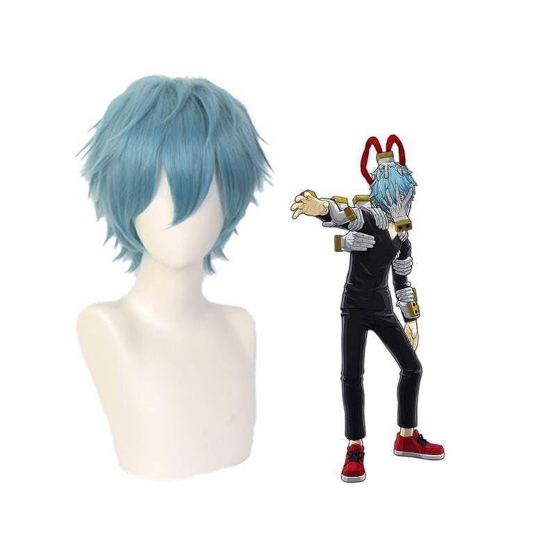 anime my hero academia shigaraki tomura short blue cosplay wigs