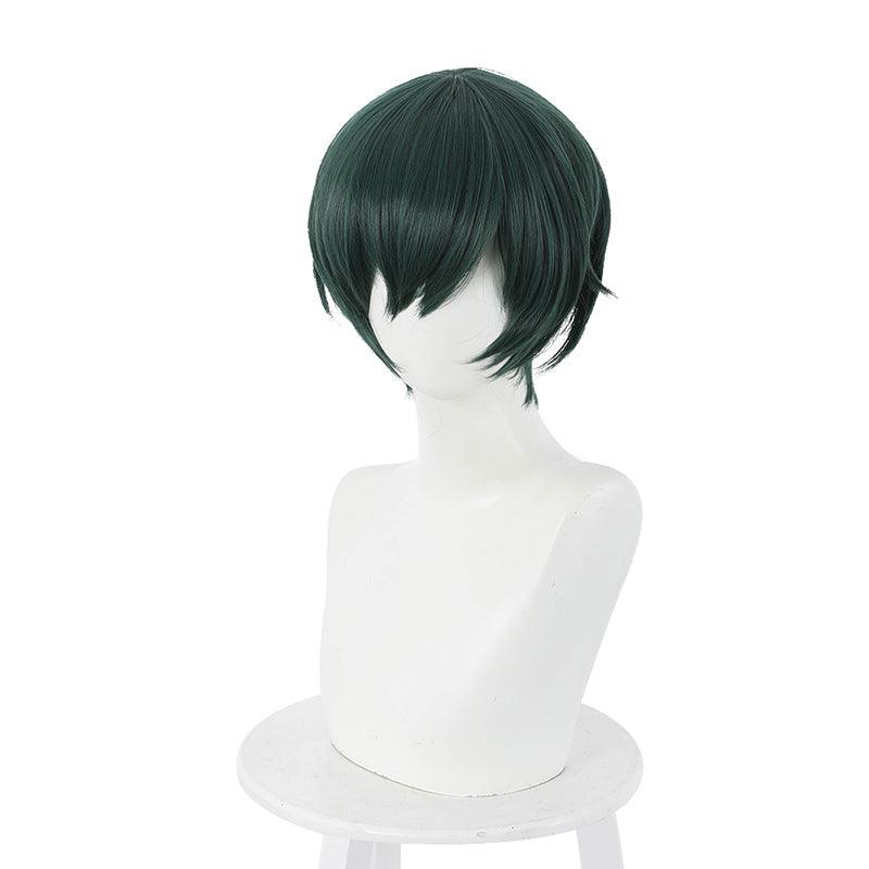 anime jujutsu kaisen mai zenin short dark green cosplay wigs