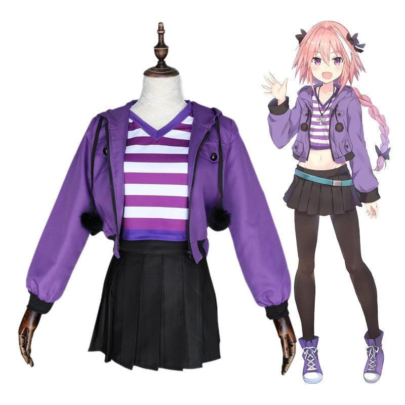 anime fgo fate apocrypha rider servant astolfo sports uniform cosplay costume