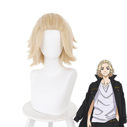 anime tokyo revengers manjiro sano mikey light blonde short cosplay wigs