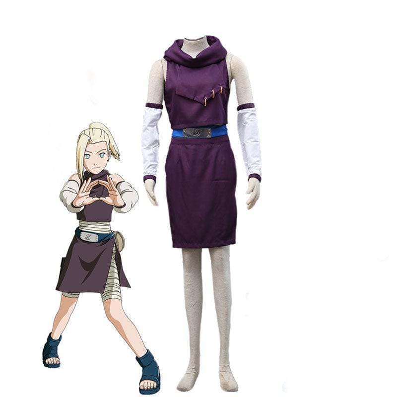 anime naruto yamanaka ino ninja set cosplay costume