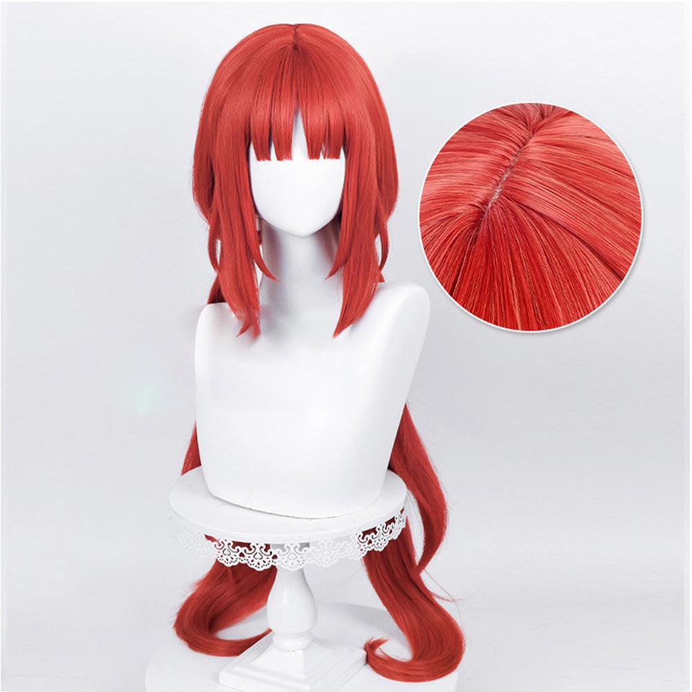 anime genshin impact nilou red long cosplay wig 539h