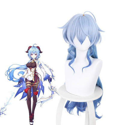 game genshin impact ganyu blue long cosplay wigs