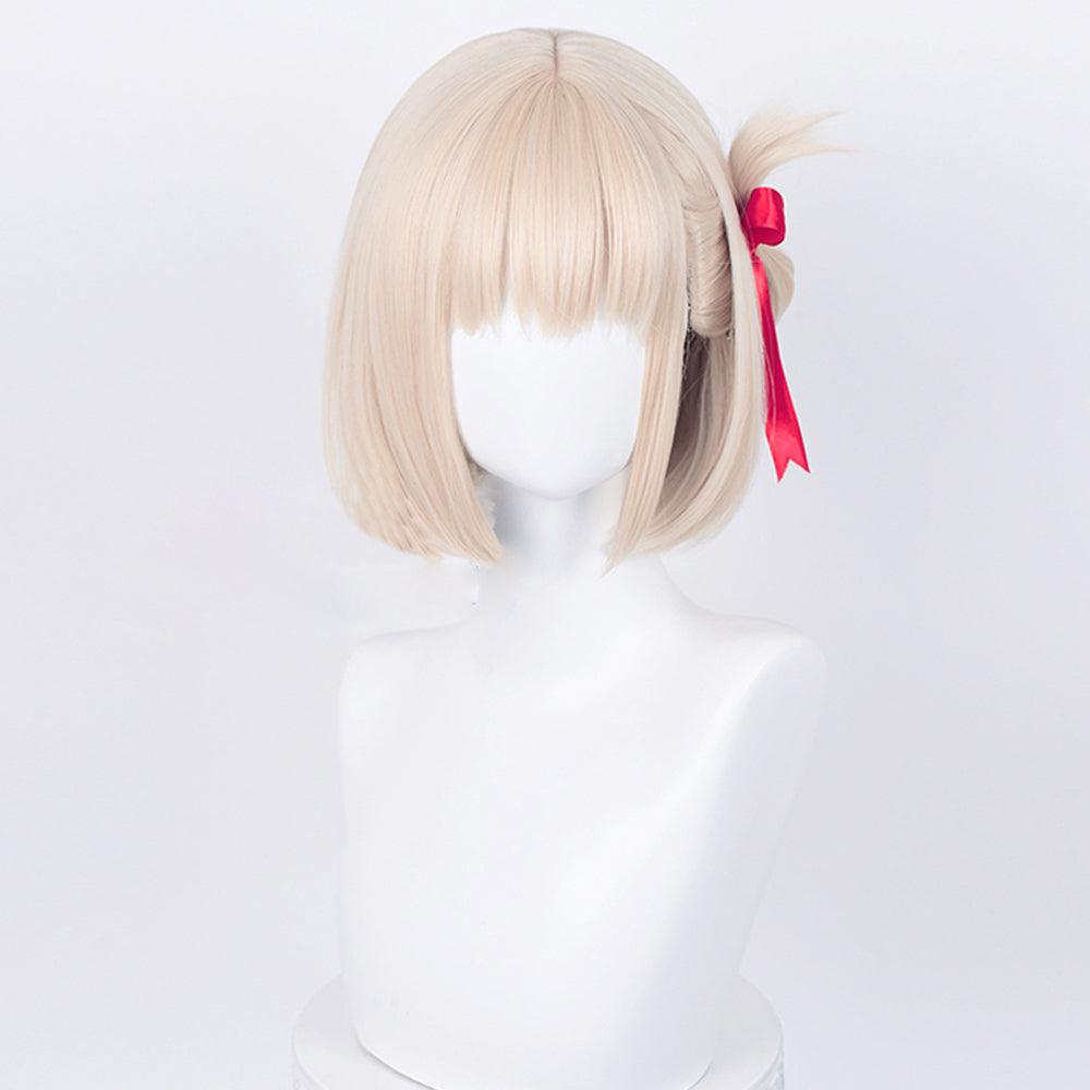 anime lycoris recoil nishikigi chisato golden short cosplay wig 542a