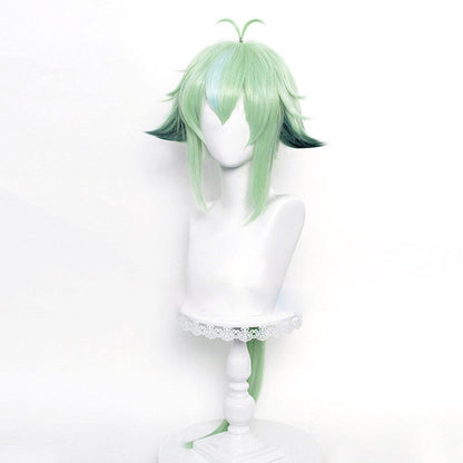 anime genshin impact sucrose green long cosplay wig mm11