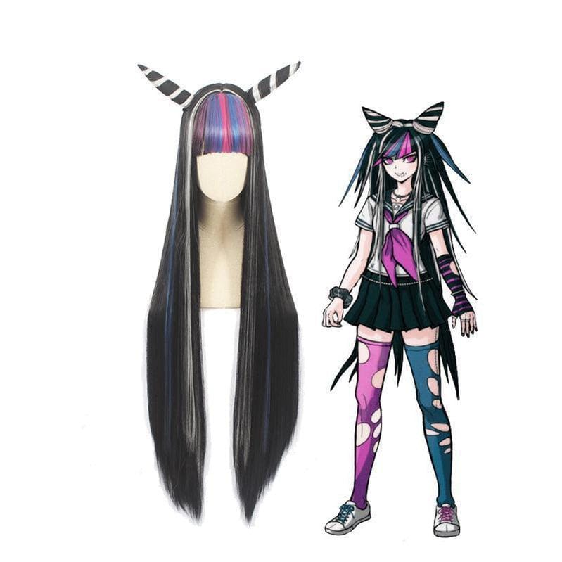 anime danganronpa trigger happy havoc mioda ibuki 100cm long straight cosplay wigs