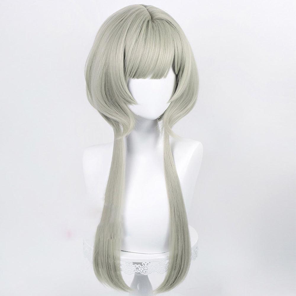 anime genshin impact fatui sandrone light brown long cosplay wig 539n