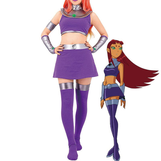 dc new teen titans go starfire cosplay costumes