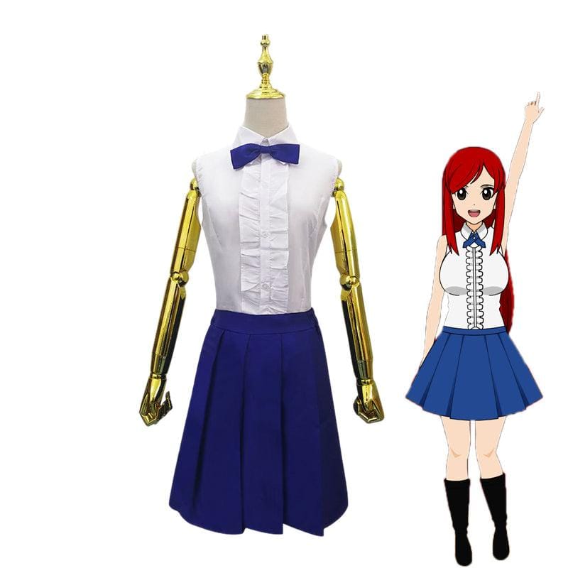 anime fairy tail erza scarlet uniforms cosplay costume