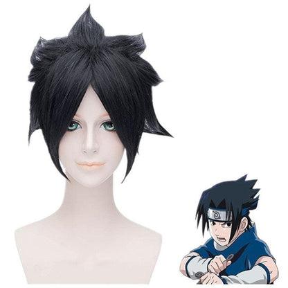 anime naruto uchiha sasuke short red cosplay wigs