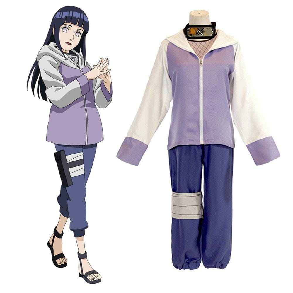 anime naruto hyuuga hinata shippuden ninja accessories set cosplay costume