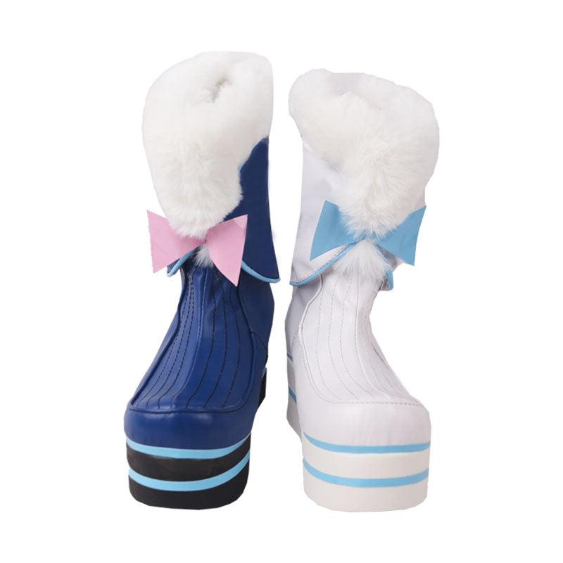 v hatsune miku magical mirai anime blue and white cosplay boots shoes