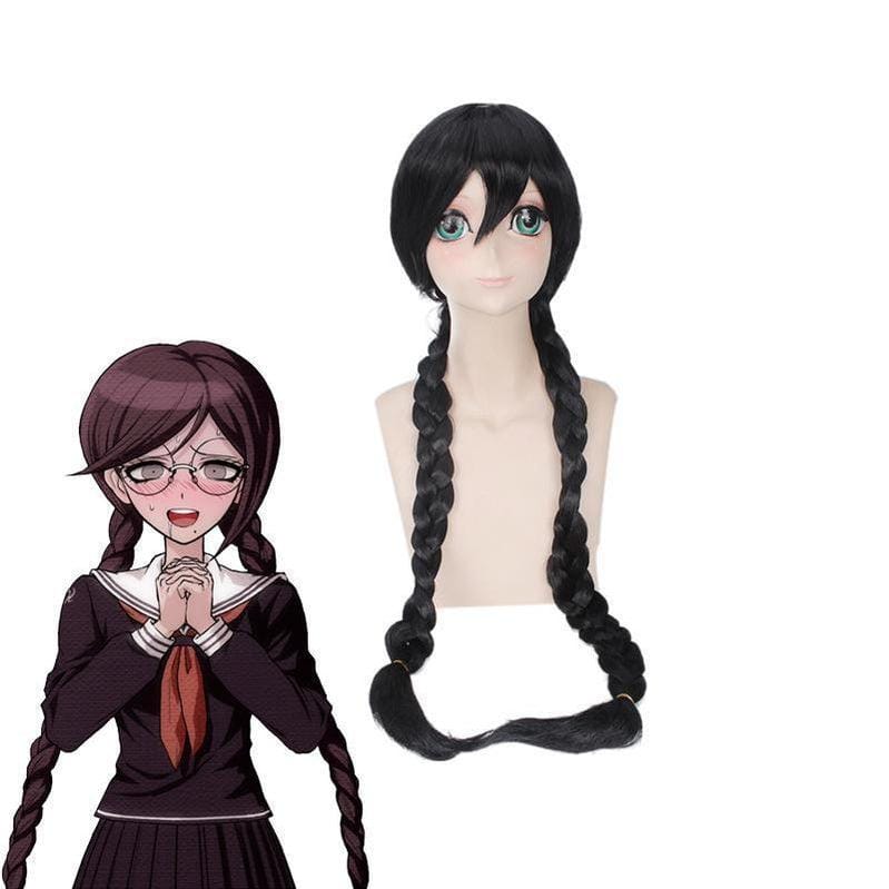 anime danganronpa trigger happy havoc toko fukawa black long cosplay wigs