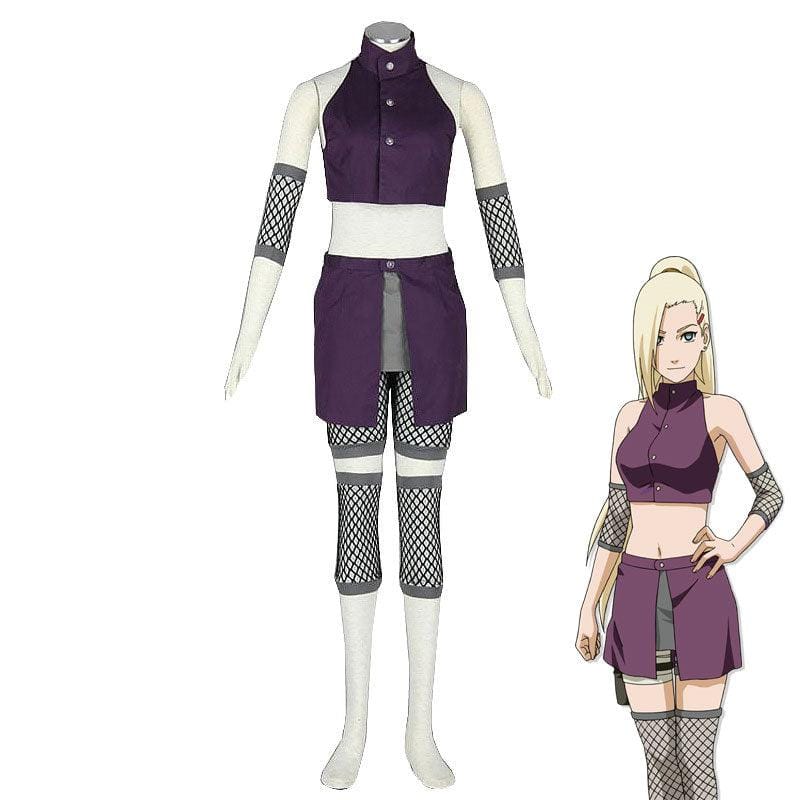 anime naruto yamanaka ino ninja set cosplay costume sexy tube skirt halloween