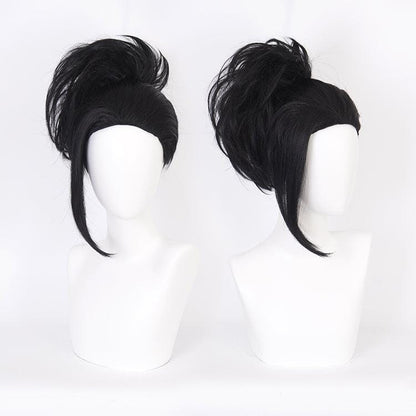 anime my hero academia yaoyorozu momo black short cosplay wig qx11