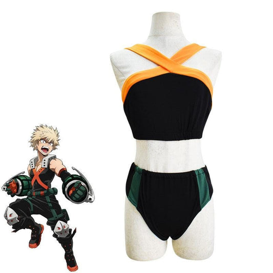 anime my hero academia katsuki bakugo swimsuit cosplay costume