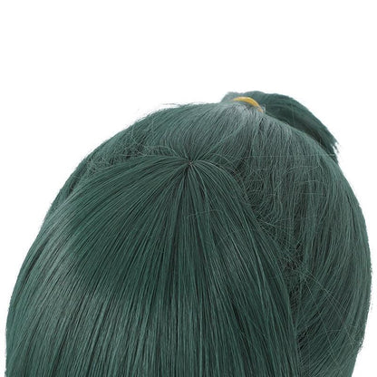 anime jujutsu kaisen maki zenin long dark green cosplay wigs